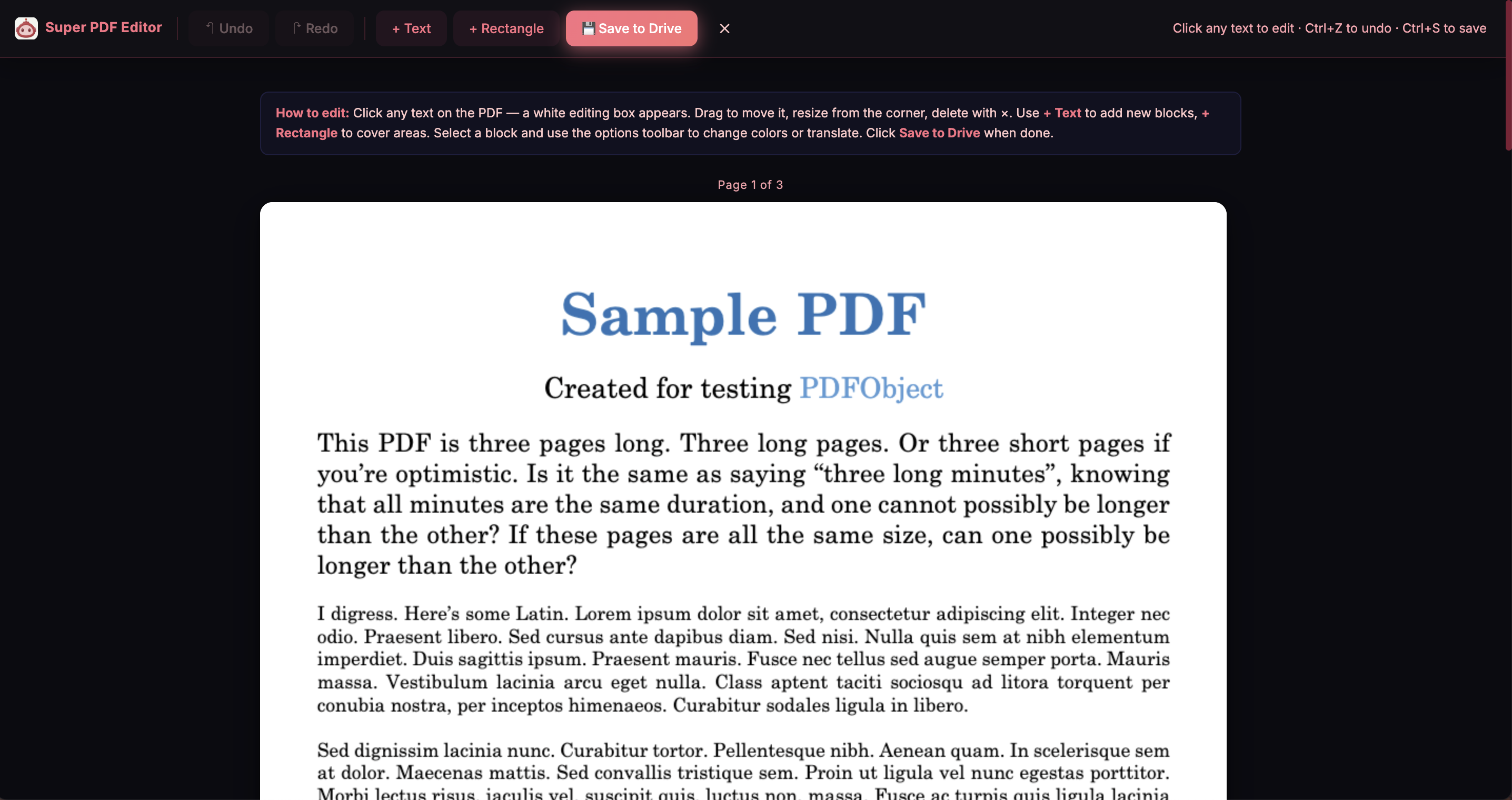 Open Super PDF Editor from Google Drive